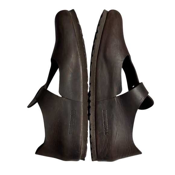 Birkenstock London Oiled Leather Flat Mary Jane Clogs Habana Brown Size 41 - Picture 6 of 11
